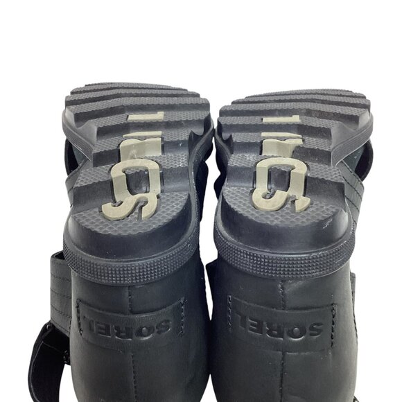 Sorel Joanie Gladiator Wedge Womens 8 Leather Sandals Black Lace-Up NWOT - Picture 9 of 12